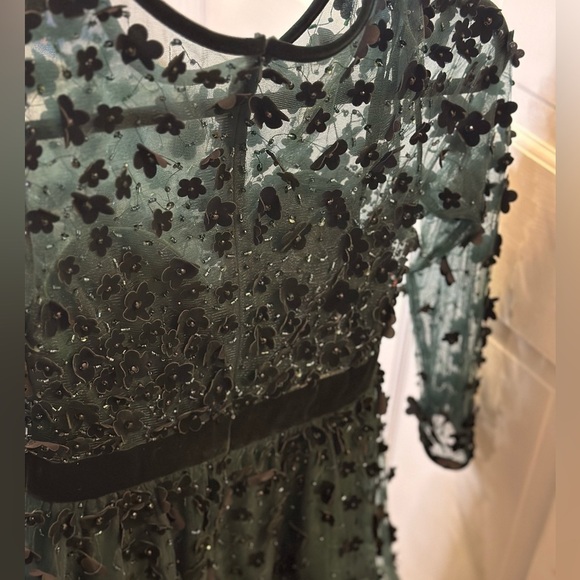 Mac Duggal 67007 Emerald Embellished Illusion Long Sleeve Dress Sz 4 NWT - Picture 14 of 14